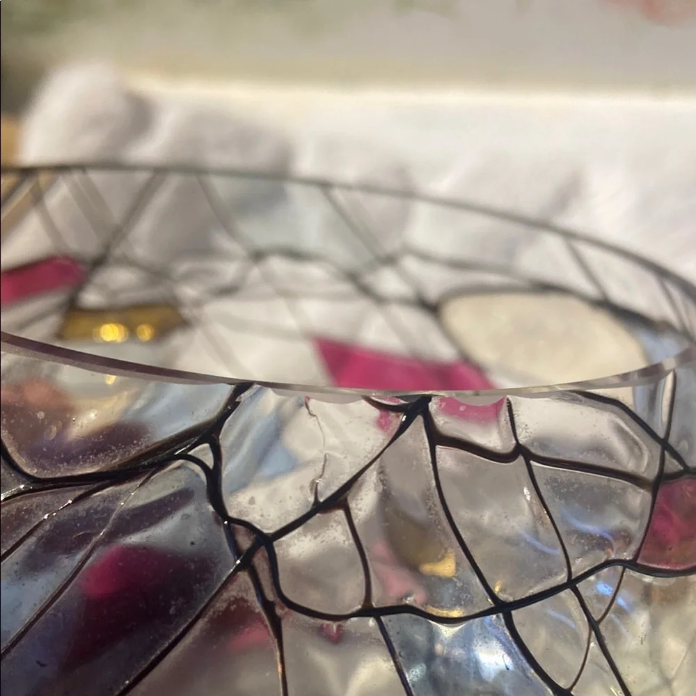 PartyLite Stained Glass Candle Holder - Red, Gold, Black - Picture 11 of 12